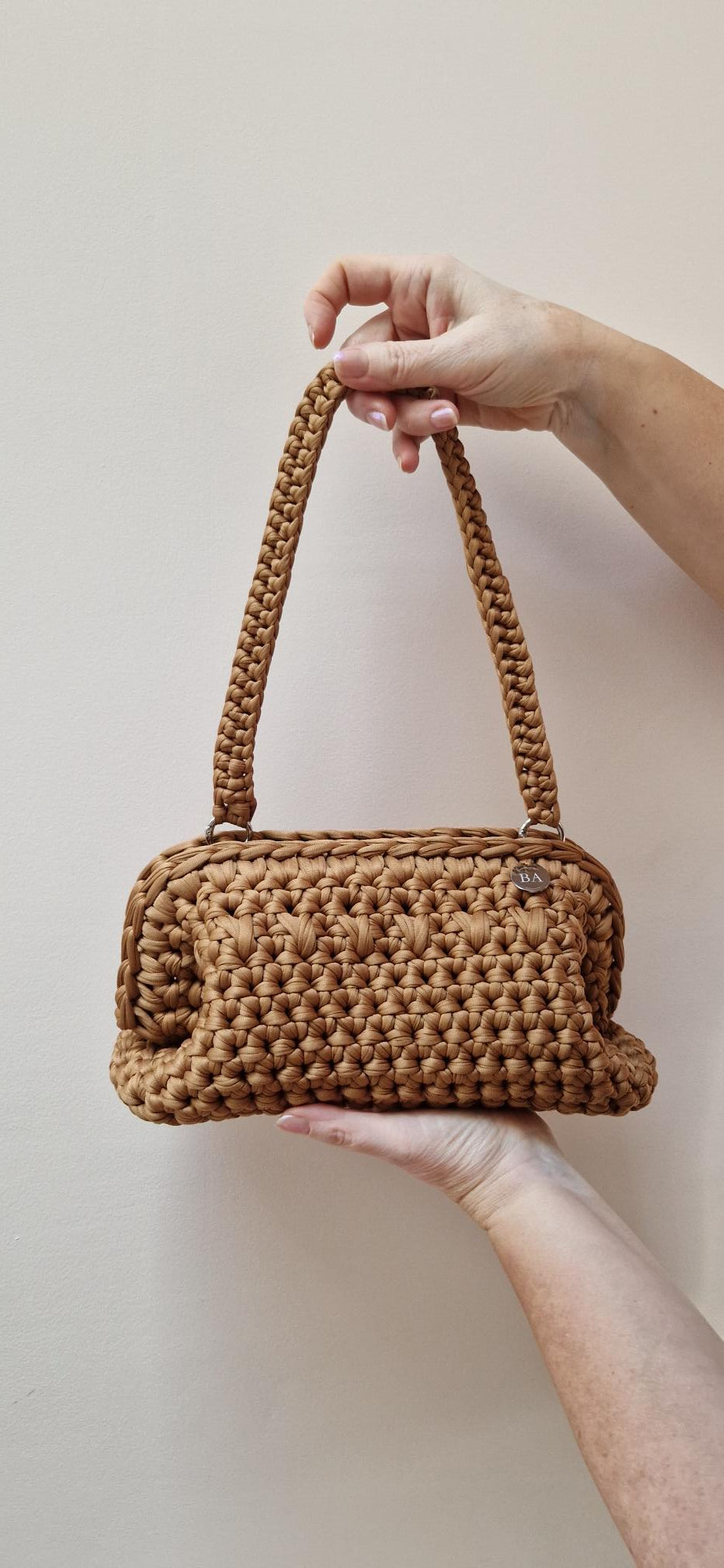 Baguette Large Clutch Bag - Camel Brown