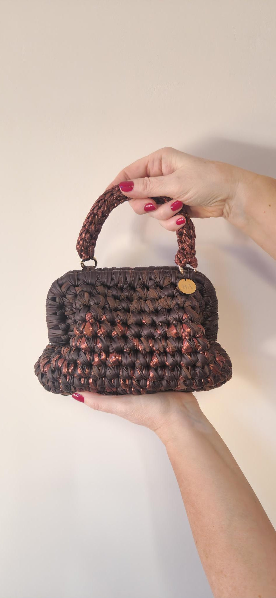 Bimba Medium Clutch Bag - Brown & Copper