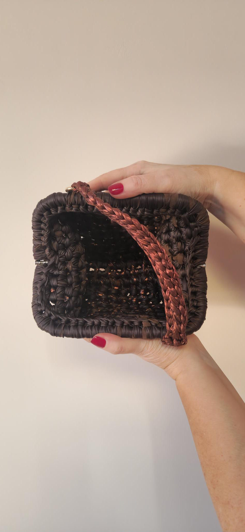 Bimba Medium Clutch Bag - Brown & Copper