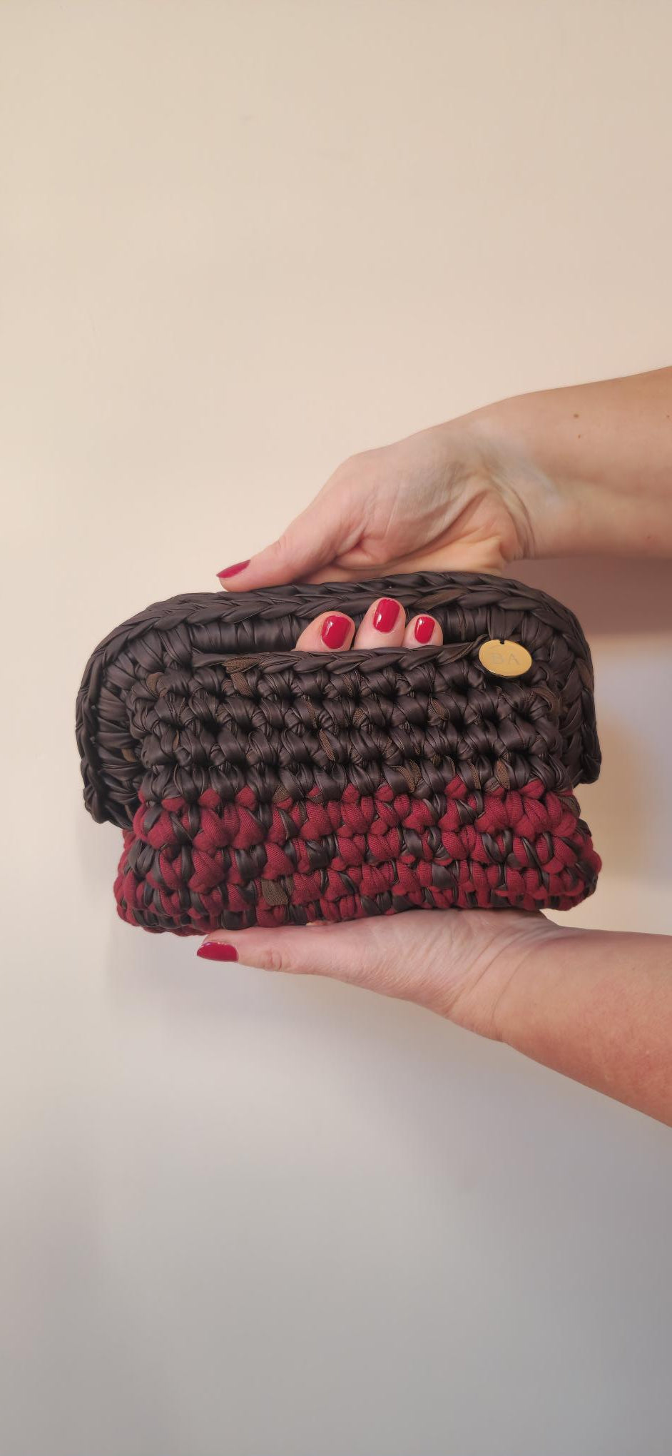 Bimba Medium Clutch Bag - Brown & Burgundy