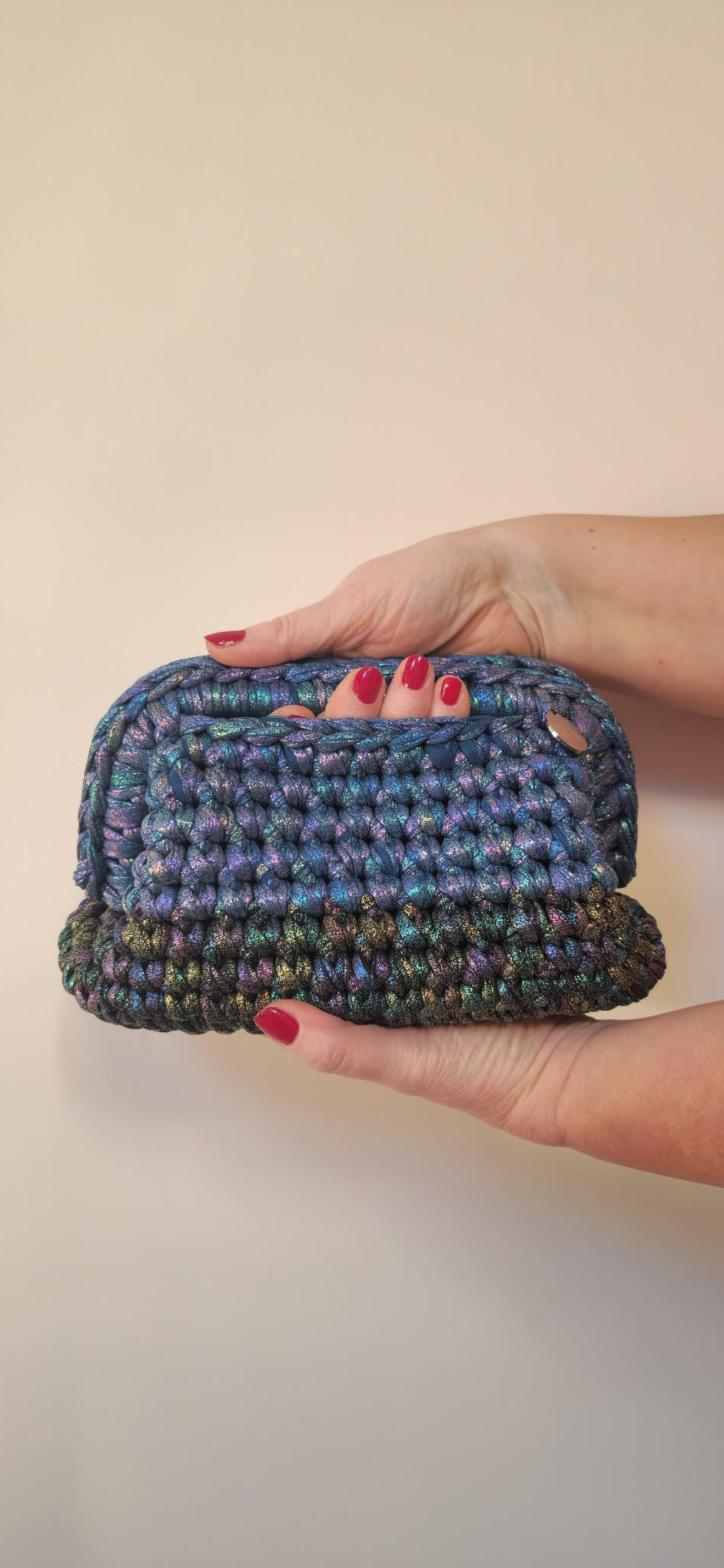 Bimba Medium Clutch Bag - Sparkling Black & Blue