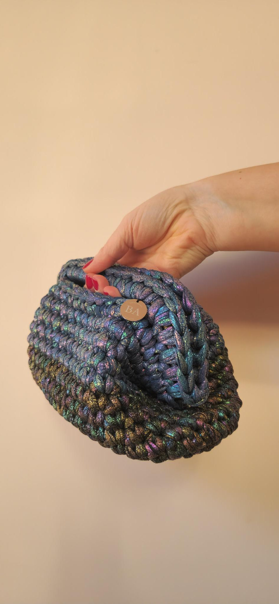 Bimba Medium Clutch Bag - Sparkling Black & Blue