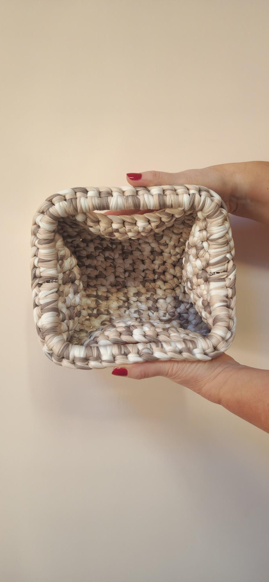 Bimba Medium Clutch Bag - White & Beige