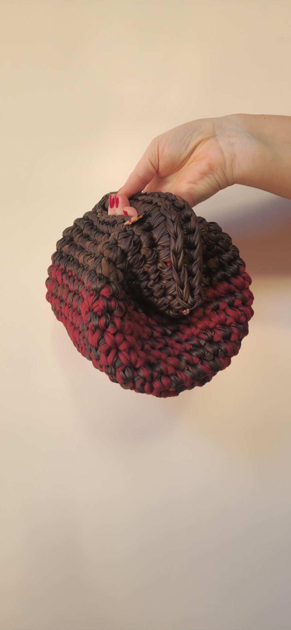 Bimba Medium Clutch Bag - Brown & Burgundy