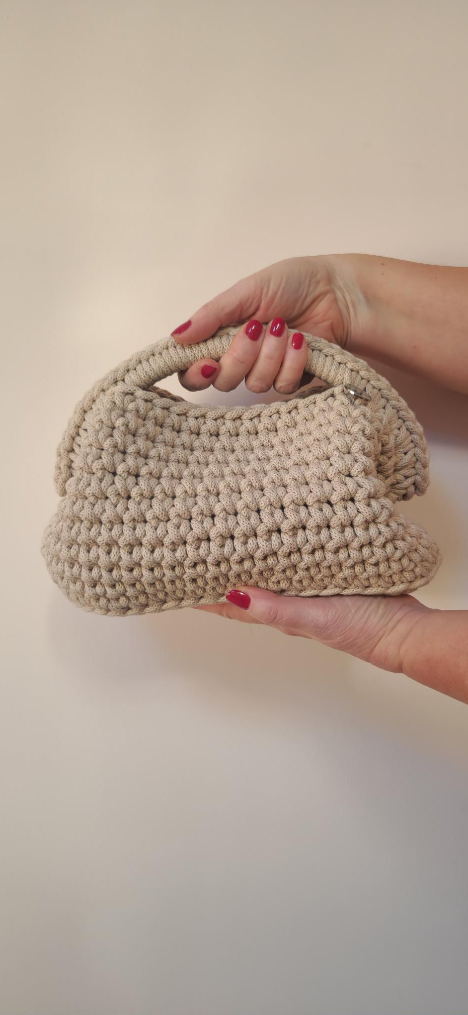 Arabella Large Clutch Bag - Warm Cream