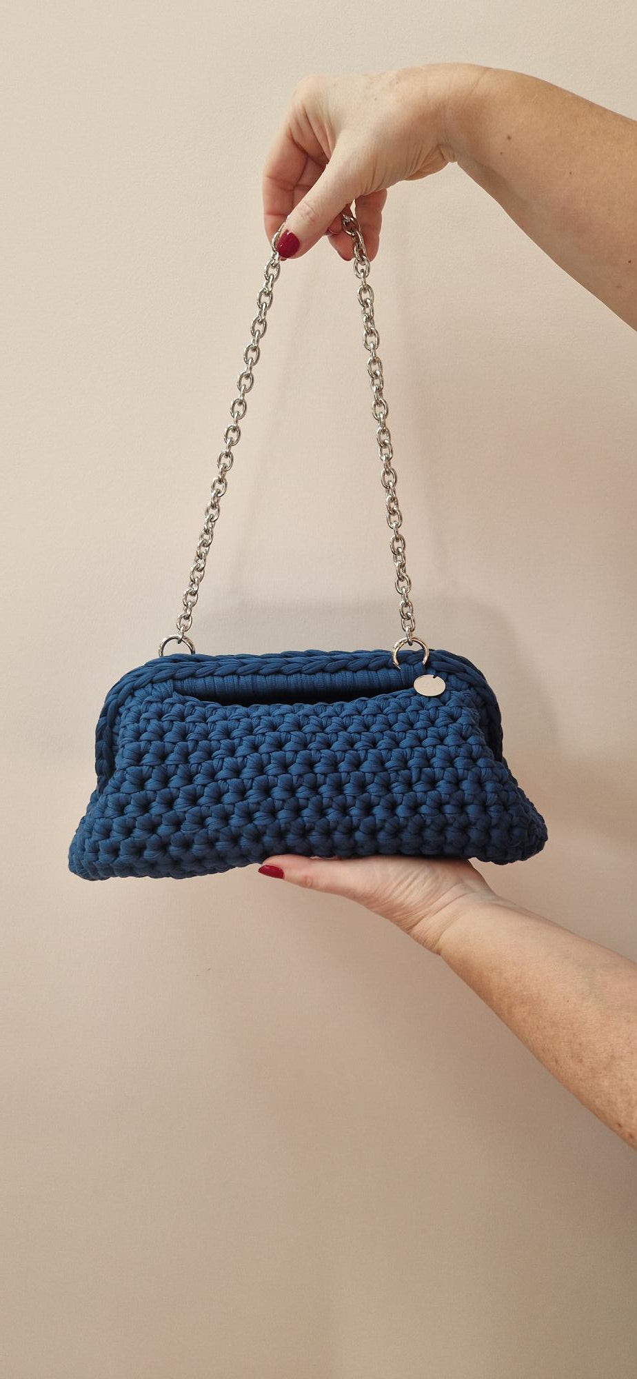 Baguette Large Clutch Bag - Blue