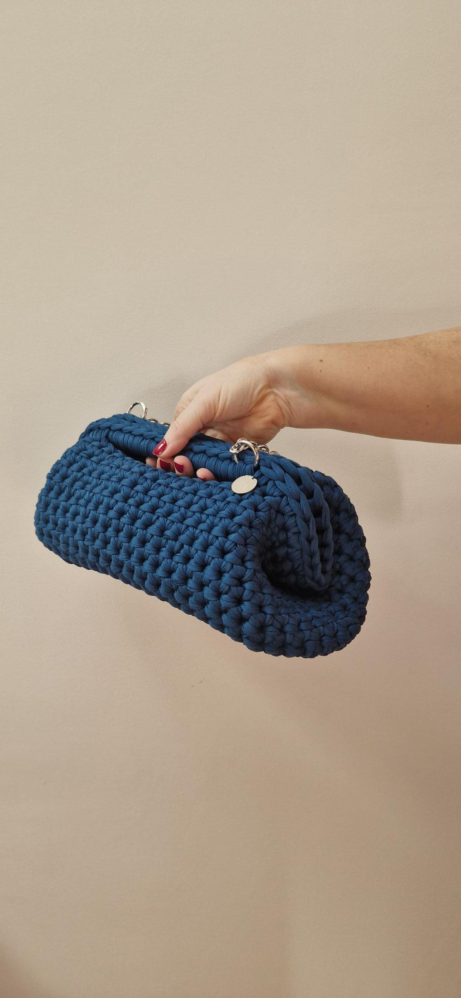 Baguette Large Clutch Bag - Blue