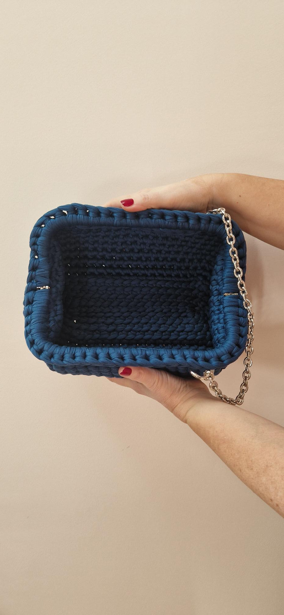 Baguette Large Clutch Bag - Blue