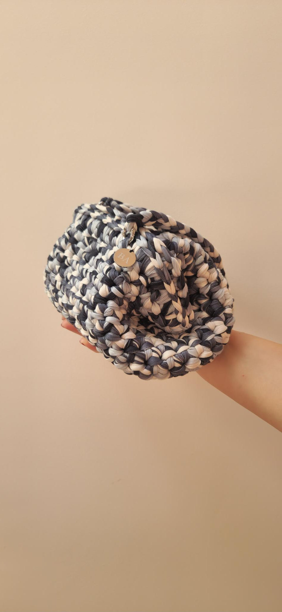 Bimba Medium Clutch Bag - White & Blue