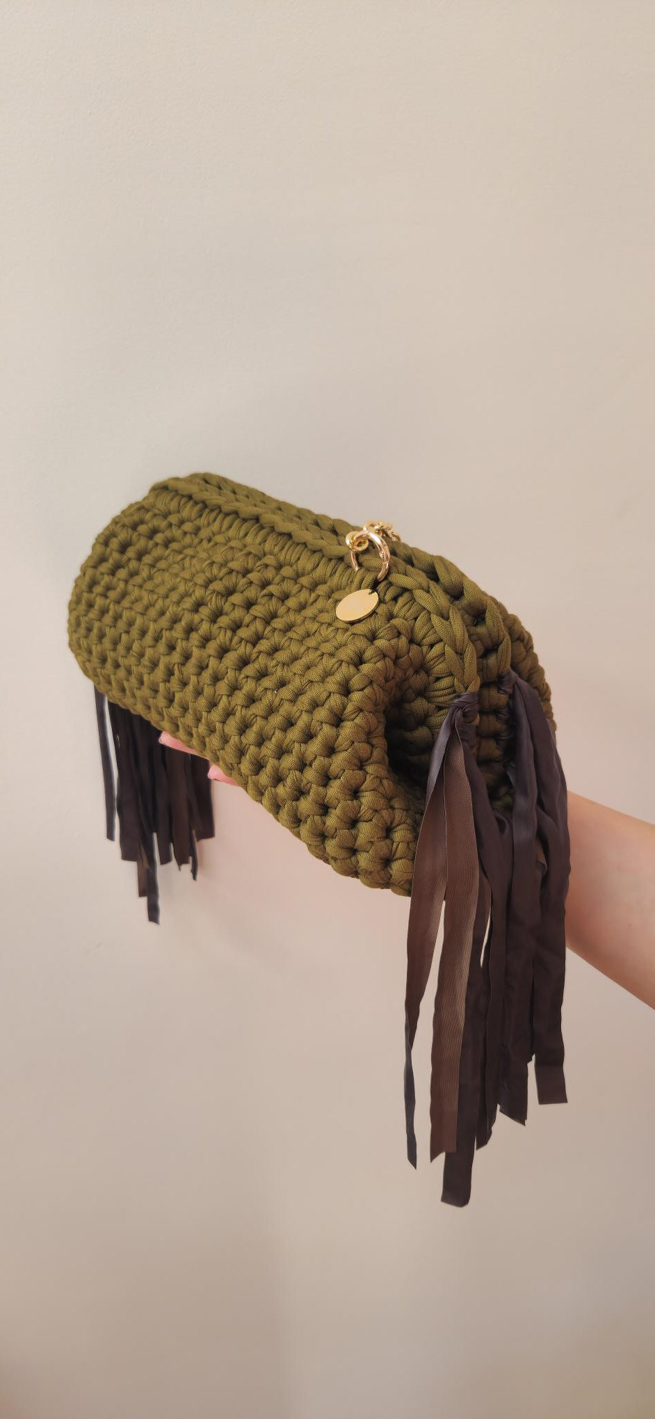 Baguette Large Clutch Bag - Musk Green