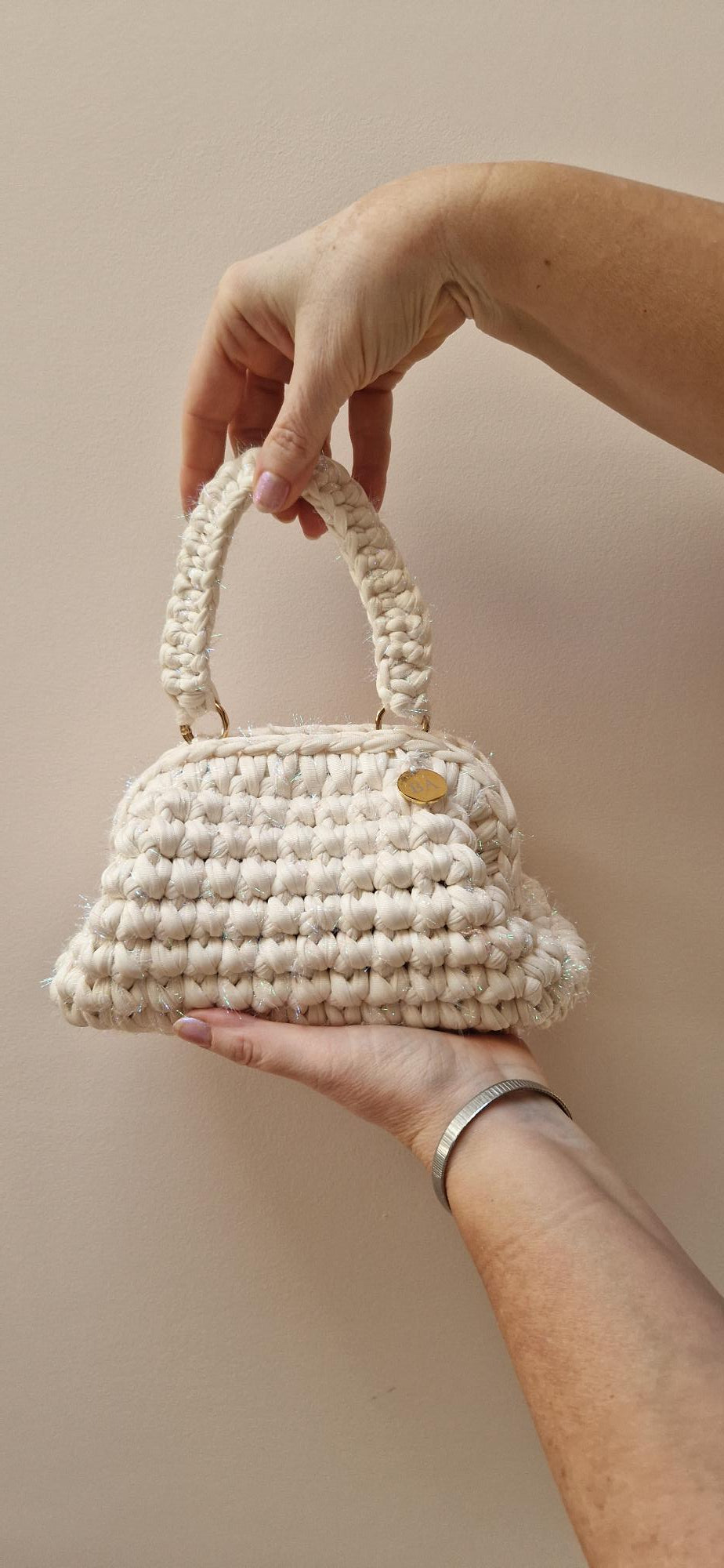 Bimba Small Clutch Bag - Sparkling White