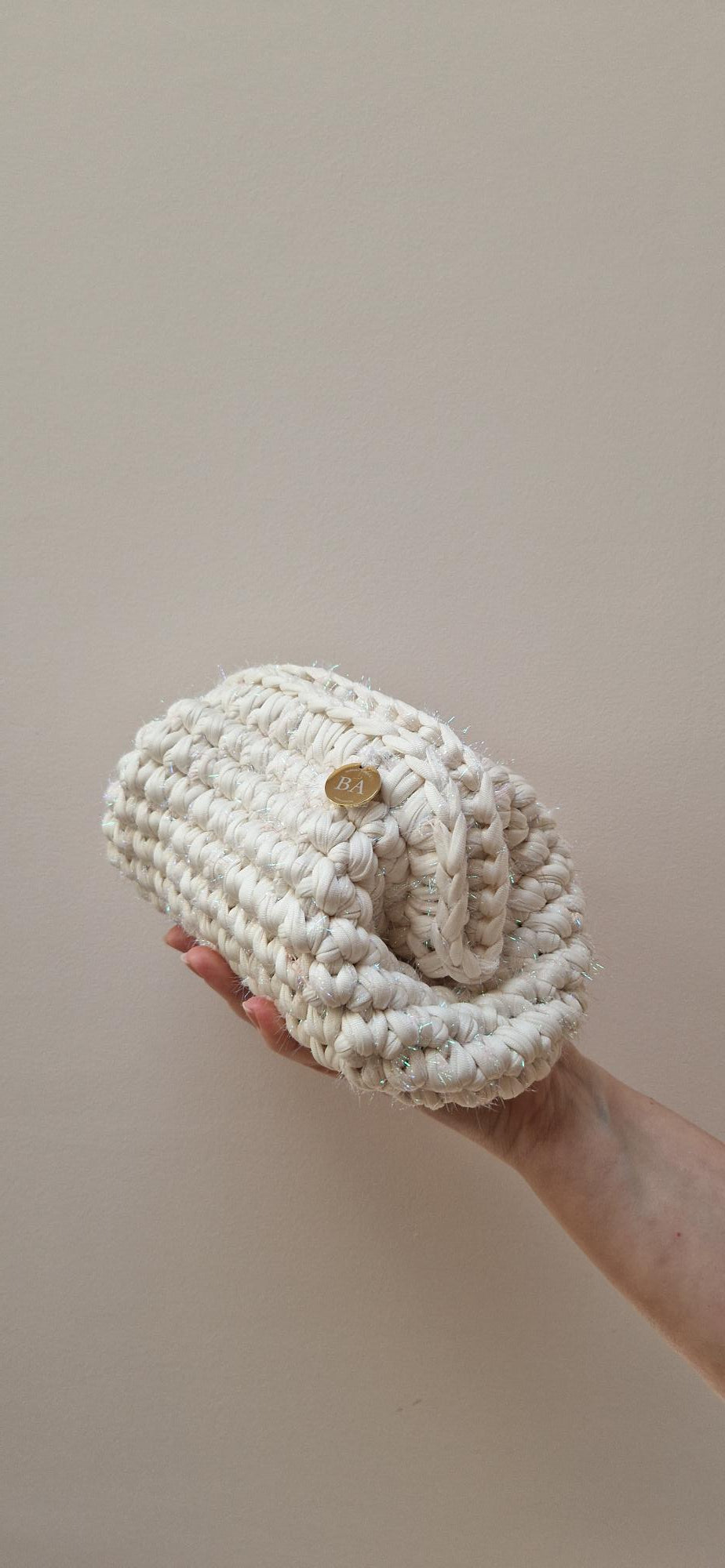 Bimba Small Clutch Bag - Sparkling White