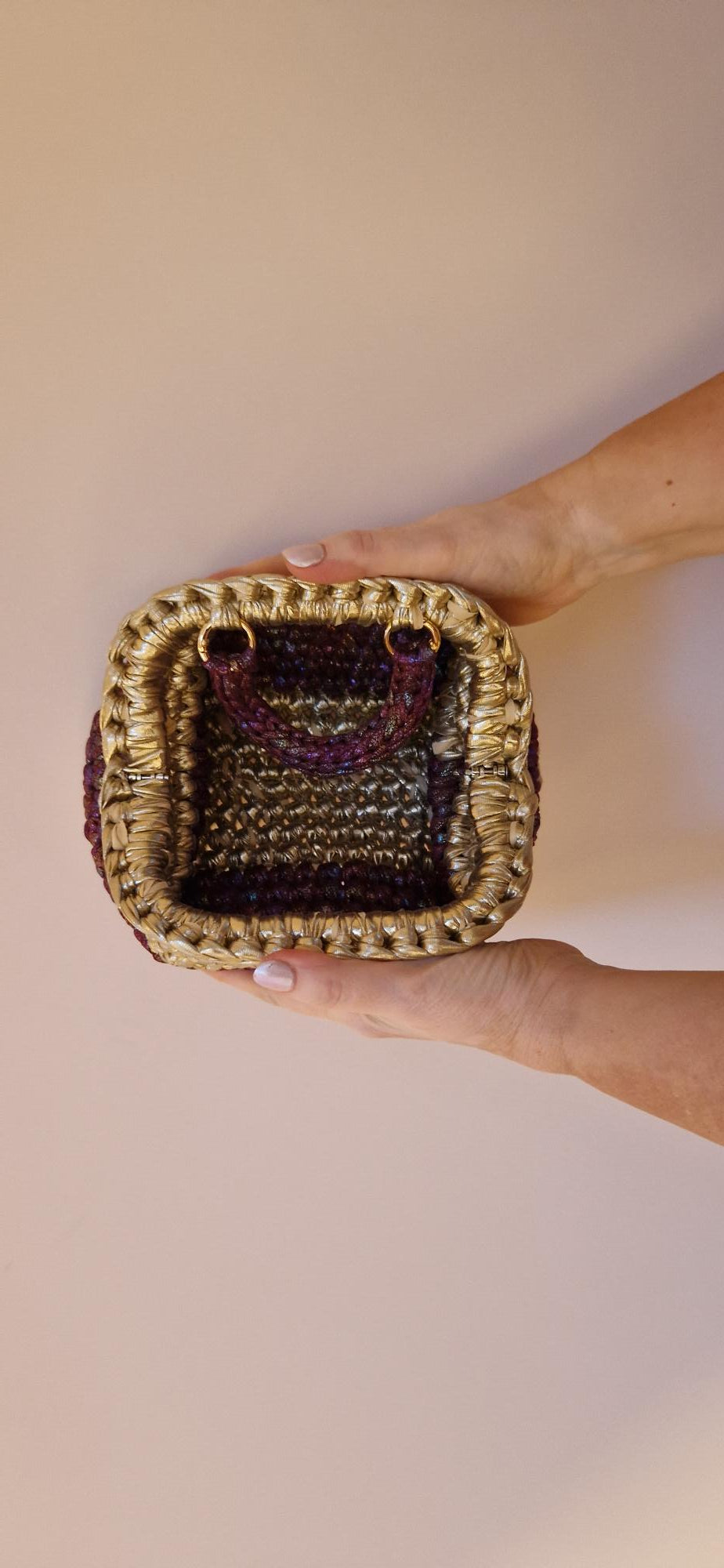 Bimba Small Clutch Bag - Gold & Purple