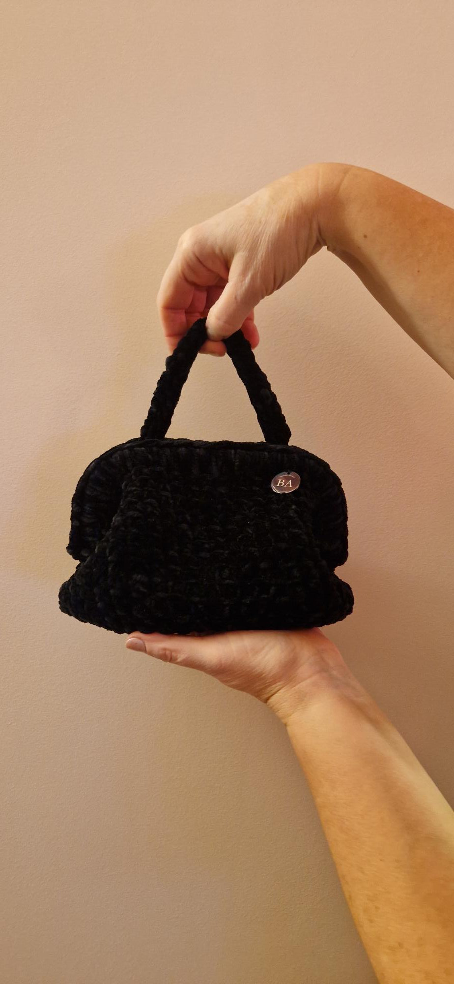 Bimba Small Clutch Bag - Velvet Black