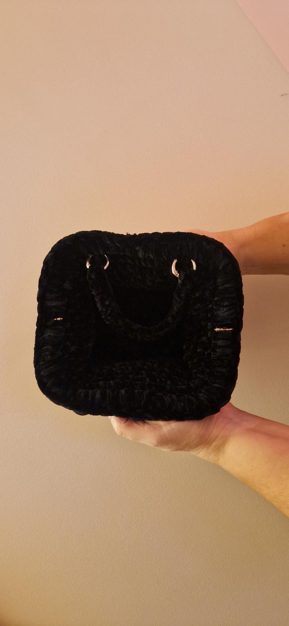 Bimba Small Clutch Bag - Velvet Black