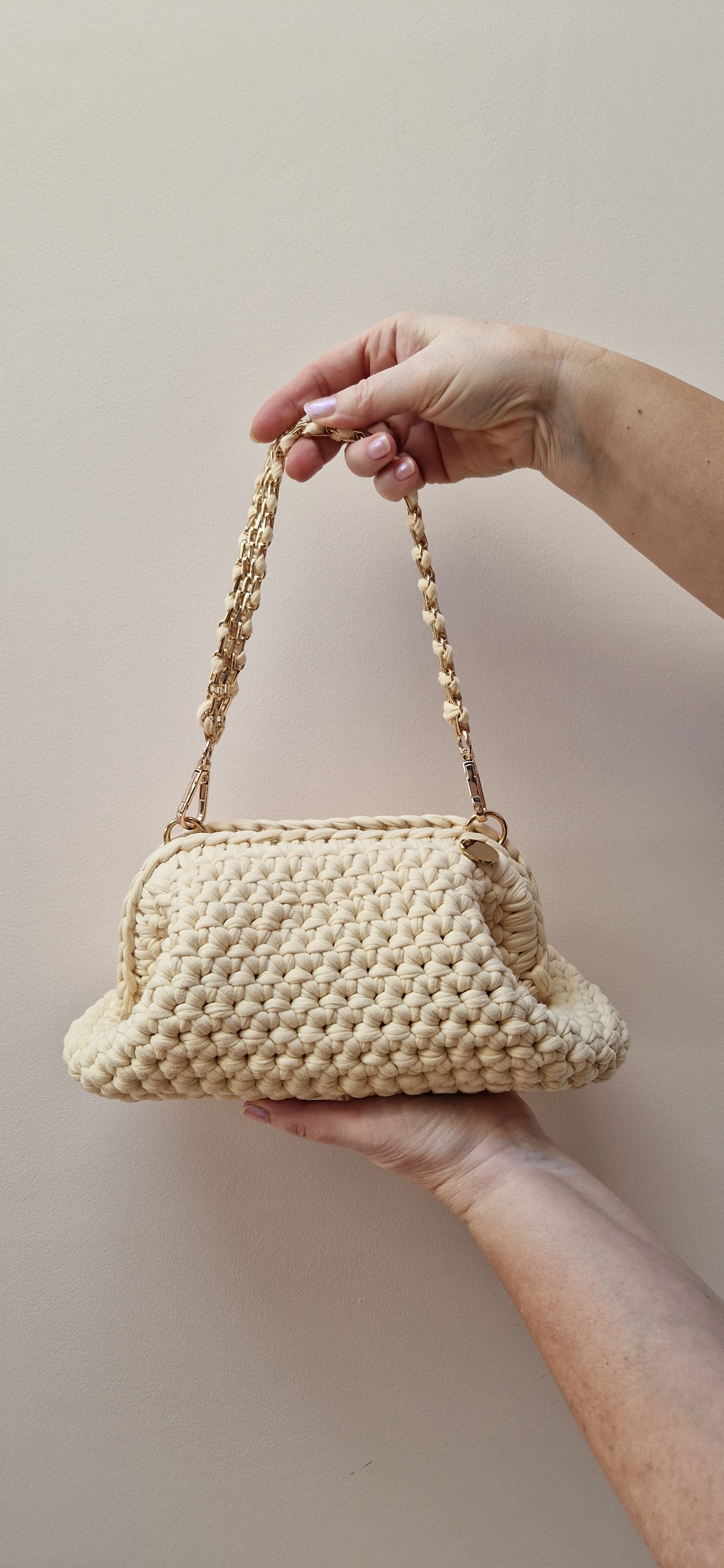 Bimba Medium Clutch Bag - Buttery White